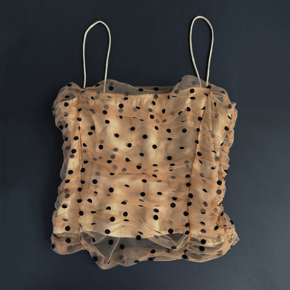 Reformation Amber Top Size 10 Swiss Dot - Picture 5 of 13